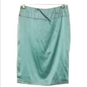 Roberto Cavalli Seafoam Blue Skirt EUC💯AUTHENTIC